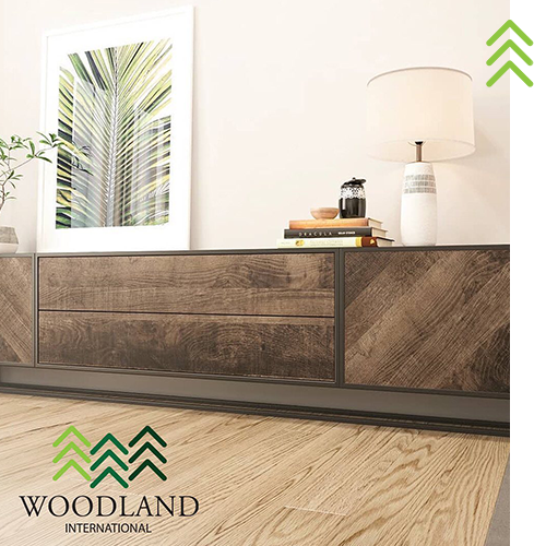 photo of dark wood panel cabinet